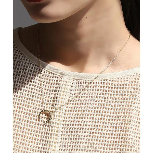 ネックレス 金属アレルギー対応  ハーフムーンネックレス レディース メンズ