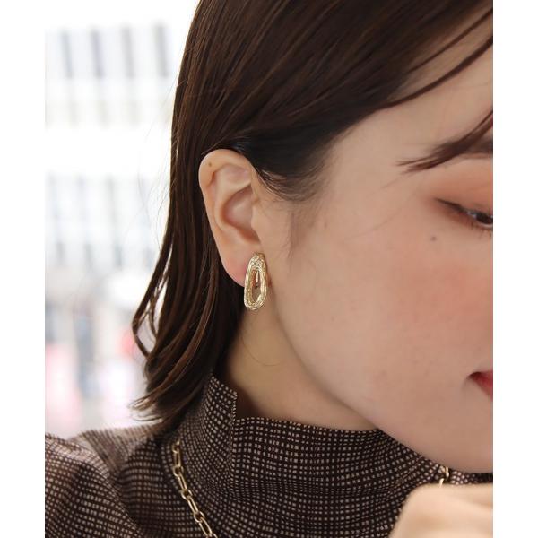 イヤリング 入学式 卒業式 クラフト調メタルイヤリング レディース メンズ