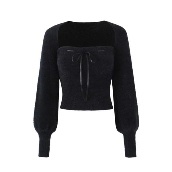 ニット セーター Ribbon Knit Camisole Set / ショート丈リボンニット＆ニッ...