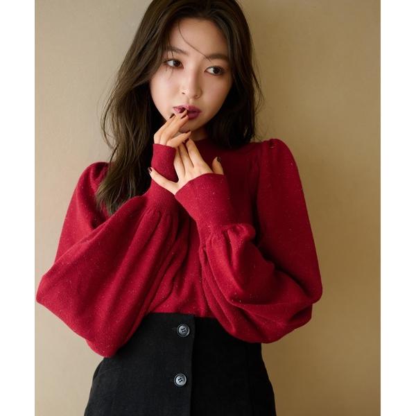 ニット セーター ラメハイネックニットプルオーバー　246400 レディース