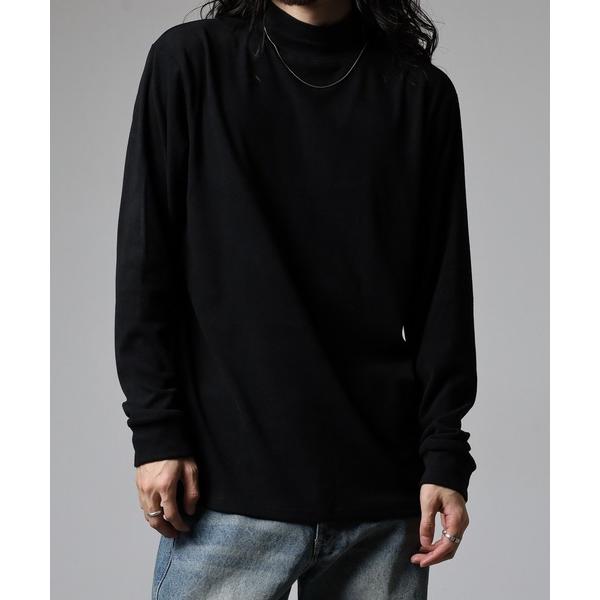 tシャツ モックネック ストレッチフリース 長袖Tシャツ メンズ レディース