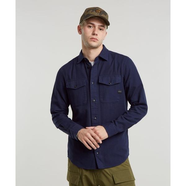 シャツ MARINE SLIM SHIRT/ライトウェイトカラーデニムシャツ メンズ