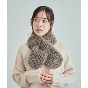 ストール マフラー 「リバーシブル」カジュアルにもフェミニンにも ボア×ファーティペット レディース