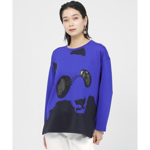 tシャツ 「ウォッシャブル」「アーカイブモチーフ」パンダプリントプルオーバーカットソー レディース