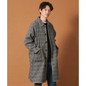 ステンカラーコート コート ウーリックステッチデザインコート ビッグシルエット／洗える／イージーケア メンズ