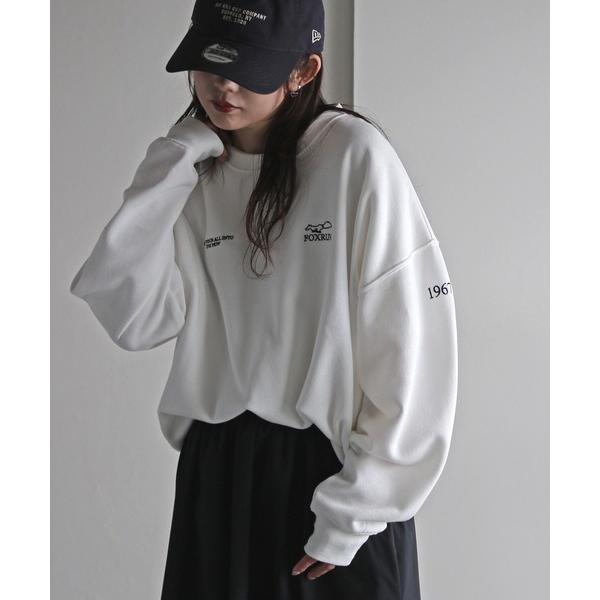トレーナー スウェット 「FOXRUN/フォックスラン」 別注 3ポイント刺繍ルーズシルエットスウェ...