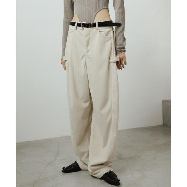 パンツ サイドタックコーデュロイパンツ レディース