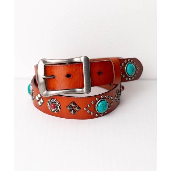 ベルト 「ストーン スタッズベルト レディース メンズ