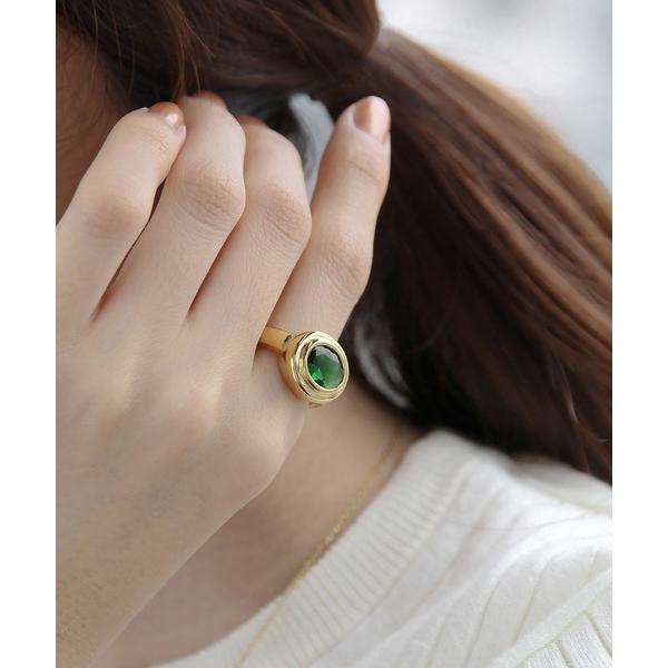 指輪 リング 金属アレルギー対応  オーバルカットカラーリング レディース