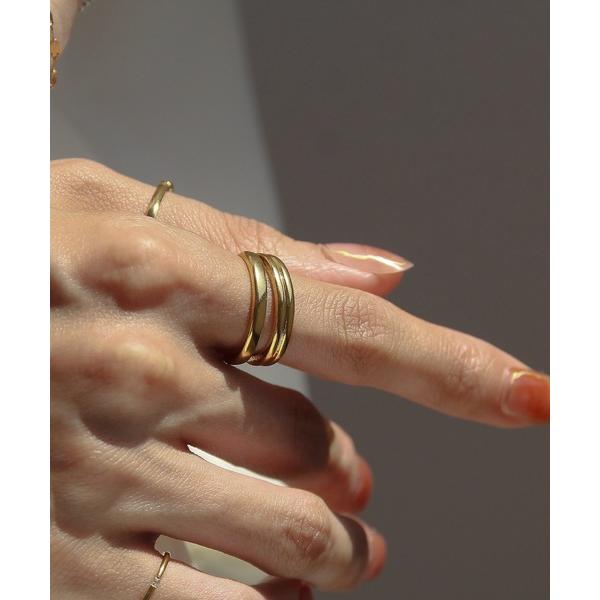 指輪 リング 金属アレルギー対応  メタルラインリング レディース