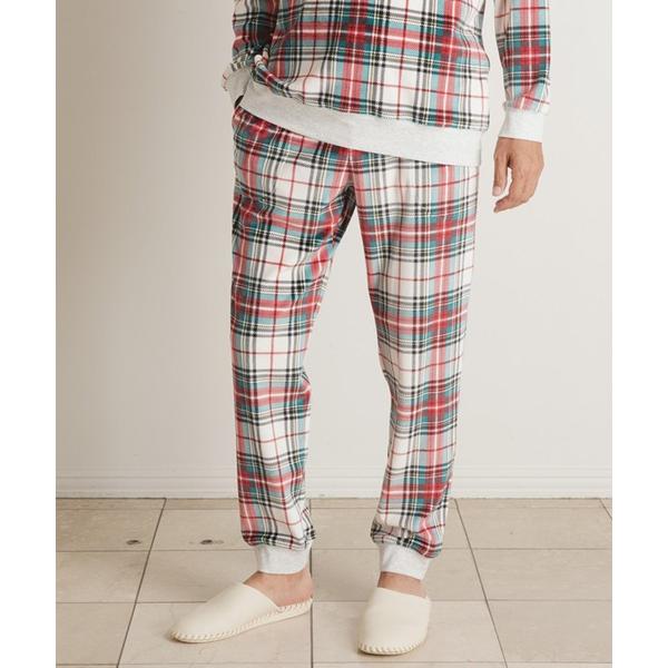 パンツ キッドブルー -２４ストレッチシャギータータンチェック -フルレングスボトムス -KUAP5...