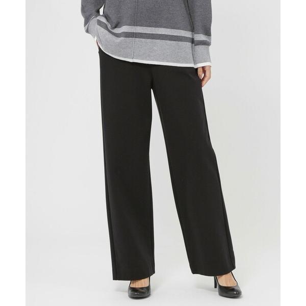 パンツ 「吸湿発熱」「保温性」「ウォッシャブル」デュアルウォームワイドストレートパンツ レディース