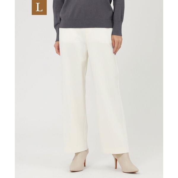 パンツ 「L」「吸湿発熱」「保温性」「ウォッシャブル」デュアルウォームワイドストレートパンツ レディ...