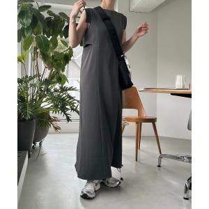 「WILLFULLY」 半袖ワンピース FREE チャコールグレー レディース
