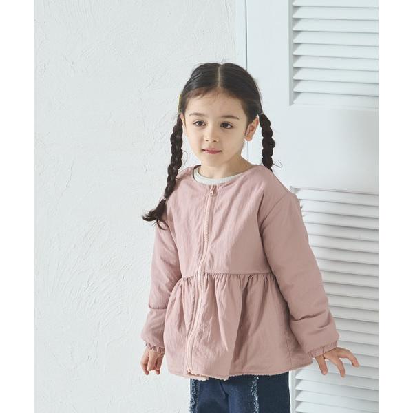 ブルゾン アウター 裏ボア ガールズ フレアシルエット ナイロン ブルゾン キッズ 子供服 女の子