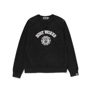 AAPE NOW ブラック トレーナー・スウェット Lサイズ AAPE BY A BATHING APE トレーナー スウェット × NFL