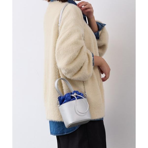 エコバッグ 「TOPKAPI COULEUR」バイカラー 巾着 チェーンショルダー付 ハンドバッグ