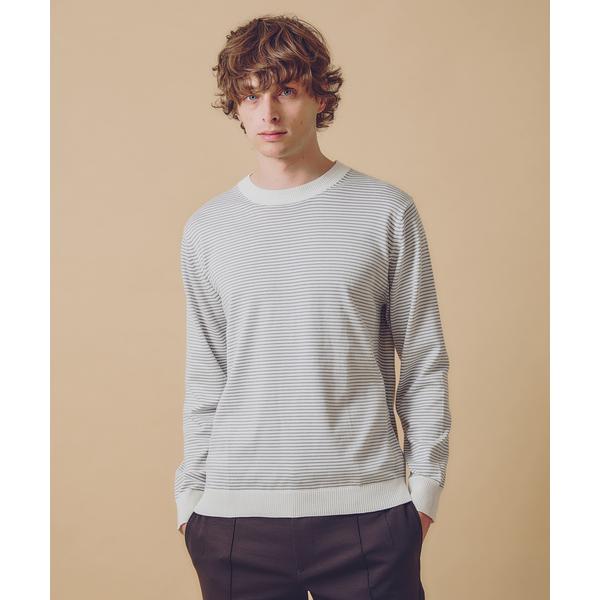 セーター ニット 「カシミヤタッチ」ボーダー ニット メンズ