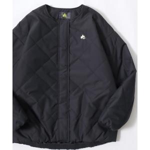 ブルゾン ジャンバー 2025AW LOGOS/ロゴス 防風 保温 撥水 薄中綿 ダイヤキルト パディングジャケット ノーカラーブルゾン レディース