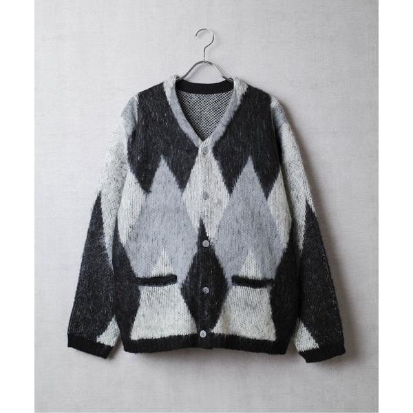 カーディガン 「INNOCENT」MOHAIR TOUCH CARDIGAN 総柄モヘアタッチニット...