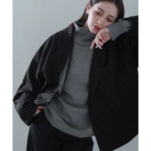 ジャケット テーラードジャケット オーバー ピンストライプ ダブル テーラード ジャケット「セットアップ対応」 メンズ レディース