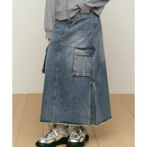 デニムスカート KIRSH VINTAGE CARGO DENIM LONG SKIRT ヴィンテージカーゴデニムロングスカート