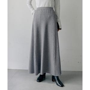 スカート リブフレアニットスカート