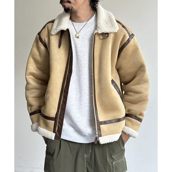 ブルゾン アウター B-3フェイクムートンジャケット レディース メンズ