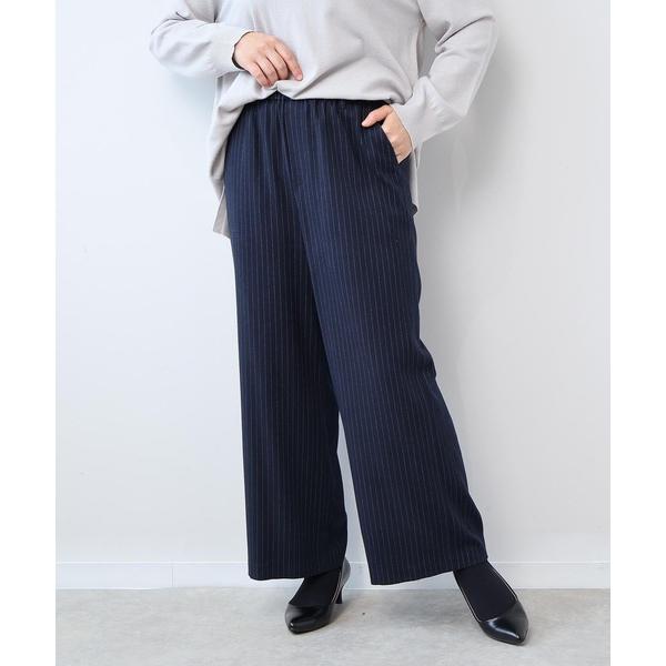 パンツ 「L〜5L 大きいサイズ」「セットアップ」サキソニーワイドパンツ レディース