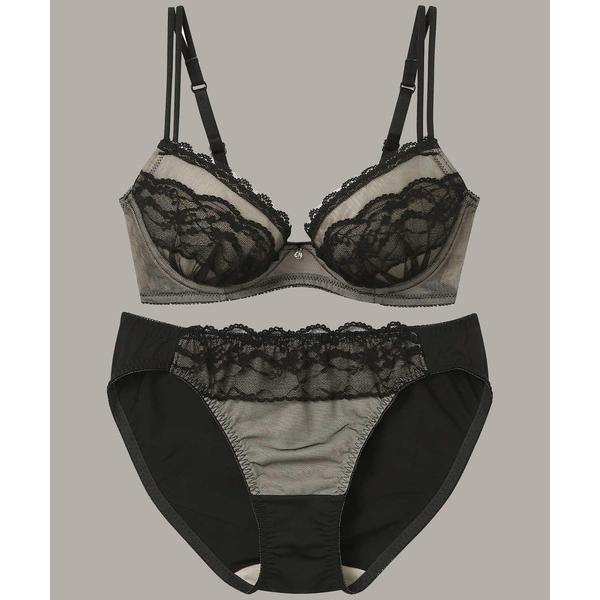 ブラジャー ショーツセット 「まる胸メイク」ブラ＆ショーツセット チュール×レース