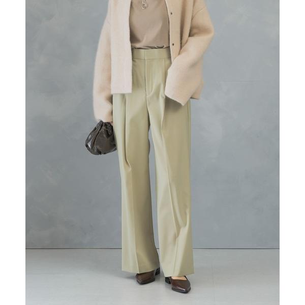 スラックス パンツ ハイウエストワイドスラックス レディース