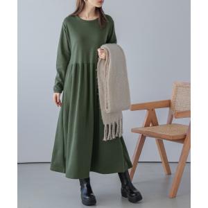 ワンピース 裏起毛ロングワンピースの商品画像