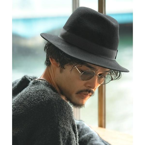 帽子 ハット メンズ 無地 ウール 中折ハット メンズ レディース