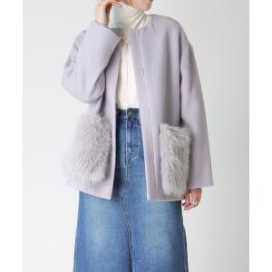 Jines（レディースノーカラーコート）｜コート、ジャケット