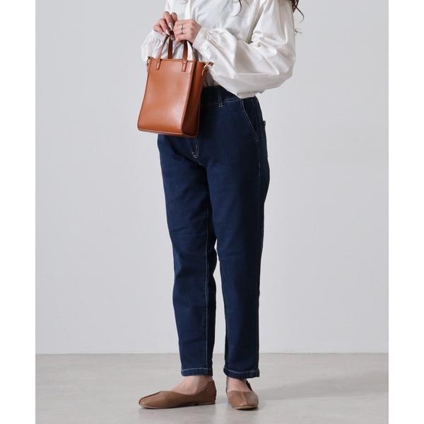 ジーンズ デニム デニムパンツ .works　裏起毛ストレッチプルオンMOMパンツ レディース