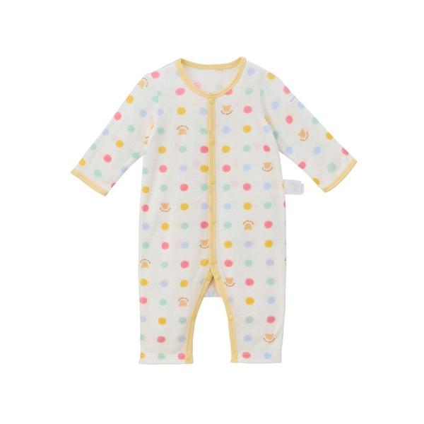 ベビー肌着 ピュアベールニットガーゼカバーオール肌着