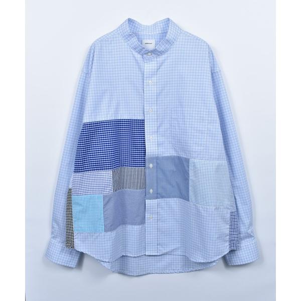 シャツ 「oddment」 REMAKE R/L リメイク スタンドカラーシャツ メンズ