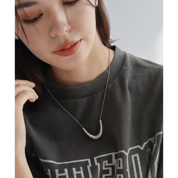 ネックレス 金属アレルギー対応  U字モチーフスネークチェーンネックレス レディース