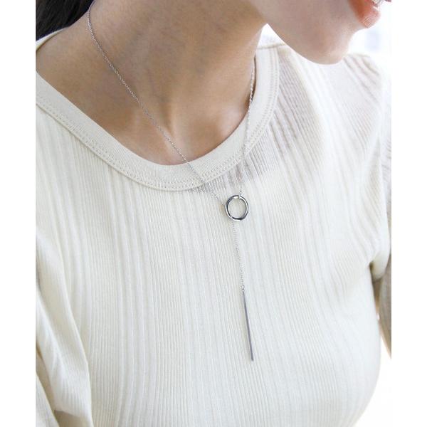 ネックレス 金属アレルギー対応 ラリエットショートネックレス レディース