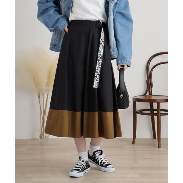 スカート A.N.L ロゴテープ配色スカート