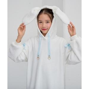 パーカー  うさ耳モコモコ フリース パーカー/プルオーバーパーカー（140cm〜160cm） キッズ 子供服 女の子