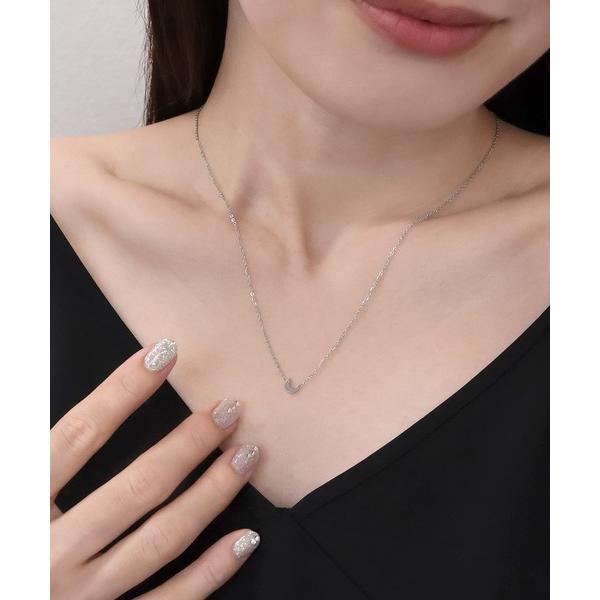 アレルギー対応 ネックレス blackdia ocean ミニムーンネックレス レディース