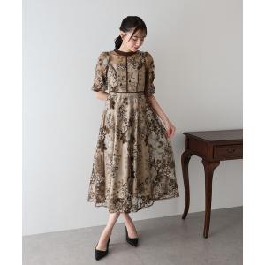 ドレス フラワーエンブロイダリ―ドレス