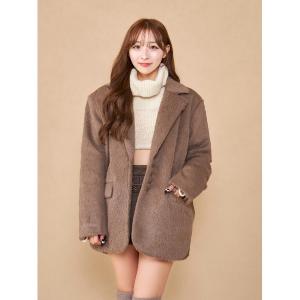 【新品】Darich ファーカラーシルエットロングコート ダーリッチ Darich コート アウター ファーボリュームデザインコート レディース