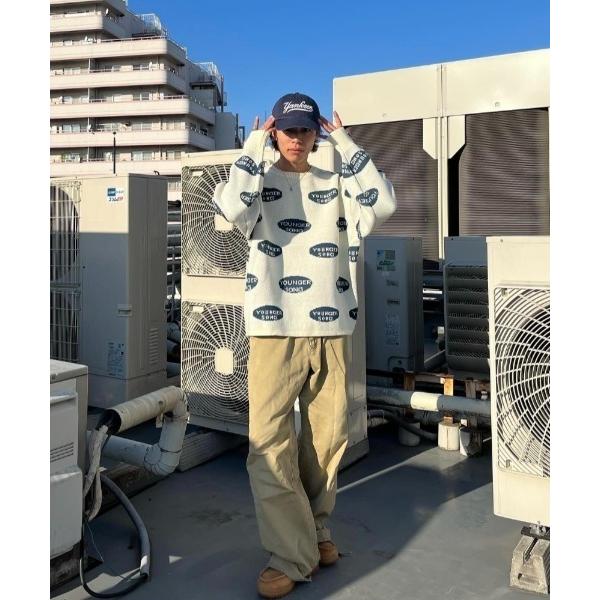 セーター ニット circle logo jacquard knit メンズ