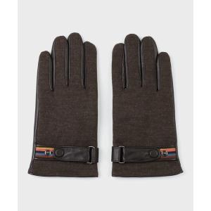 Paul Smith 手袋 シグネチャーストライプ パイピング レザー Paul Smith 手袋 シグネチャーストライプ パイピング レザー