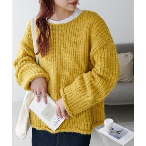 ニット セーター 「WEB限定」手編み風プルオー...の商品画像