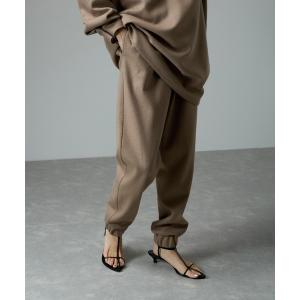 パンツ ウールスムースジョガーパンツ レディース