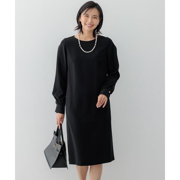 ワンピース 「セットアップ対応」トリアセダブルジョーゼット スリットシフォンスリーブ ワンピース