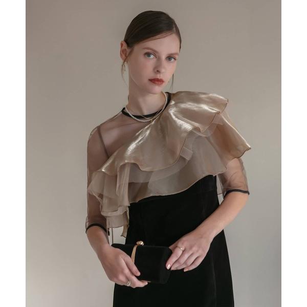 ドレス 「LEJA」アシンメトリーティアードフリル3WAYベロアIラインドレスワンピース 3点セット...